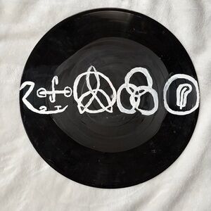 Led Zeppelin Hand Painted Vinyl Record
